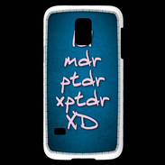 Coque Samsung Galaxy S5 Mini LOL MDR bleu ZG