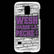 Coque Samsung Galaxy S5 Mini Wesh garde la pèche Violet