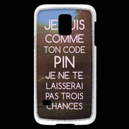 Coque Samsung Galaxy S5 Mini Code pin rose ZG