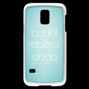 Coque Samsung Galaxy S5 Mini Boulot Apéro Dodo Turquoise ZG