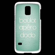 Coque Samsung Galaxy S5 Mini Boulot Apéro Dodo Vert ZG