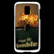 Coque Samsung Galaxy S5 Mini Poker flamme