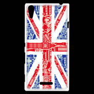 Coque Sony Xperia T3 Angleterre sur Drapeau 1