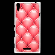 Coque Sony Xperia T3 Capitonnage Rose