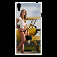 Coque Sony Xperia T3 Avion sexy