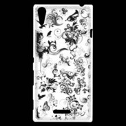 Coque Sony Xperia T3 Design Fleur Tribal