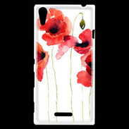 Coque Sony Xperia T3 Dessin de coquelicot