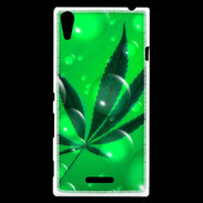 Coque Sony Xperia T3 Cannabis Effet bulle verte