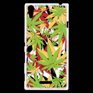 Coque Sony Xperia T3 Cannabis 3 couleurs