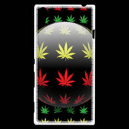 Coque Sony Xperia T3 Effet cannabis sur fond noir