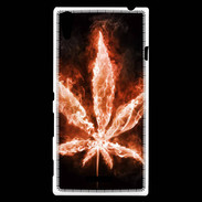 Coque Sony Xperia T3 Cannabis en feu