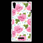 Coque Sony Xperia T3 Vintage Rose 3