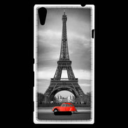 Coque Sony Xperia T3 Vintage Tour Eiffel et 2 cv
