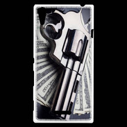 Coque Sony Xperia T3 Arme et Dollars