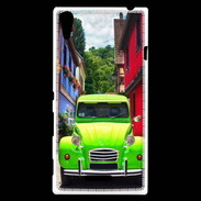 Coque Sony Xperia T3 2cv verte de collection