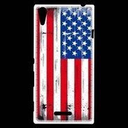 Coque Sony Xperia T3 Drapeau USA grunge et vintage 5