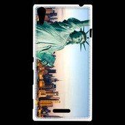 Coque Sony Xperia T3 Statue de la liberté et ville de New York 15
