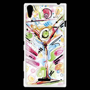 Coque Sony Xperia T3 cocktail en dessin