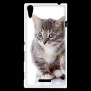Coque Sony Xperia T3 chaton gris 4