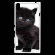 Coque Sony Xperia T3 Petit chaton noir