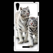 Coque Sony Xperia T3 Tigre blanc