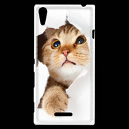 Coque Sony Xperia T3 Chaton caché