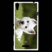 Coque Sony Xperia T3 Chiot terrier blanc 2