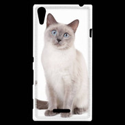 Coque Sony Xperia T3 Chat siamois 25