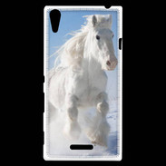 Coque Sony Xperia T3 Cheval blanc dans la neige 2