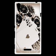 Coque Sony Xperia T3 Vintage Poker