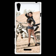 Coque Sony Xperia T3 Moto cross sexy 