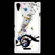 Coque Sony Xperia T3 Farandole de notes de musique 1