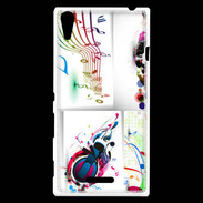 Coque Sony Xperia T3 Abstract musique