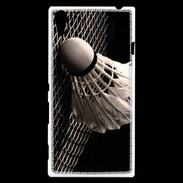 Coque Sony Xperia T3 Volant de Badminton en noir et blanc