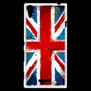 Coque Sony Xperia T3 Tag Drapeau Anglais