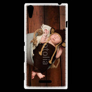Coque Sony Xperia T3 Bébé dormant sur une bassine