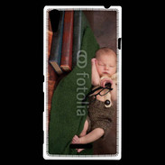 Coque Sony Xperia T3 Bébé dormant sur des livres