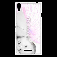 Coque Sony Xperia T3 Bébé ailes d'ange rose