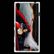 Coque Sony Xperia T3 Mariée dans roadster