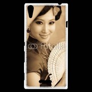 Coque Sony Xperia T3 Femme japonaise glamour 1