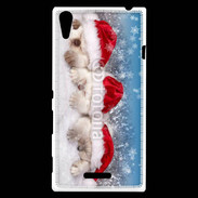 Coque Sony Xperia T3 3 chatons Noël