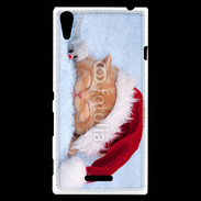 Coque Sony Xperia T3 Chaton Noël 2
