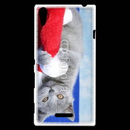 Coque Sony Xperia T3 Chat Noël 6