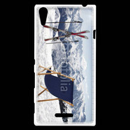Coque Sony Xperia T3 transat et skis neige