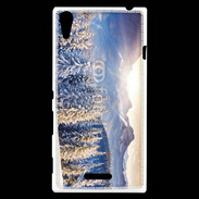 Coque Sony Xperia T3 Montagne enneigée et ensoleillée