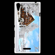 Coque Sony Xperia T3 Chalet enneigé 2