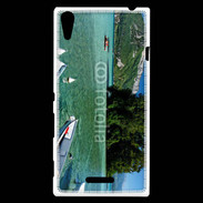 Coque Sony Xperia T3 Barques sur le lac d'Annecy