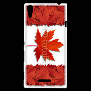 Coque Sony Xperia T3 Canada en feuilles