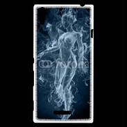 Coque Sony Xperia T3 Femme en fumée de cigarette