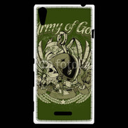 Coque Sony Xperia T3 Tête de Mort Army of God